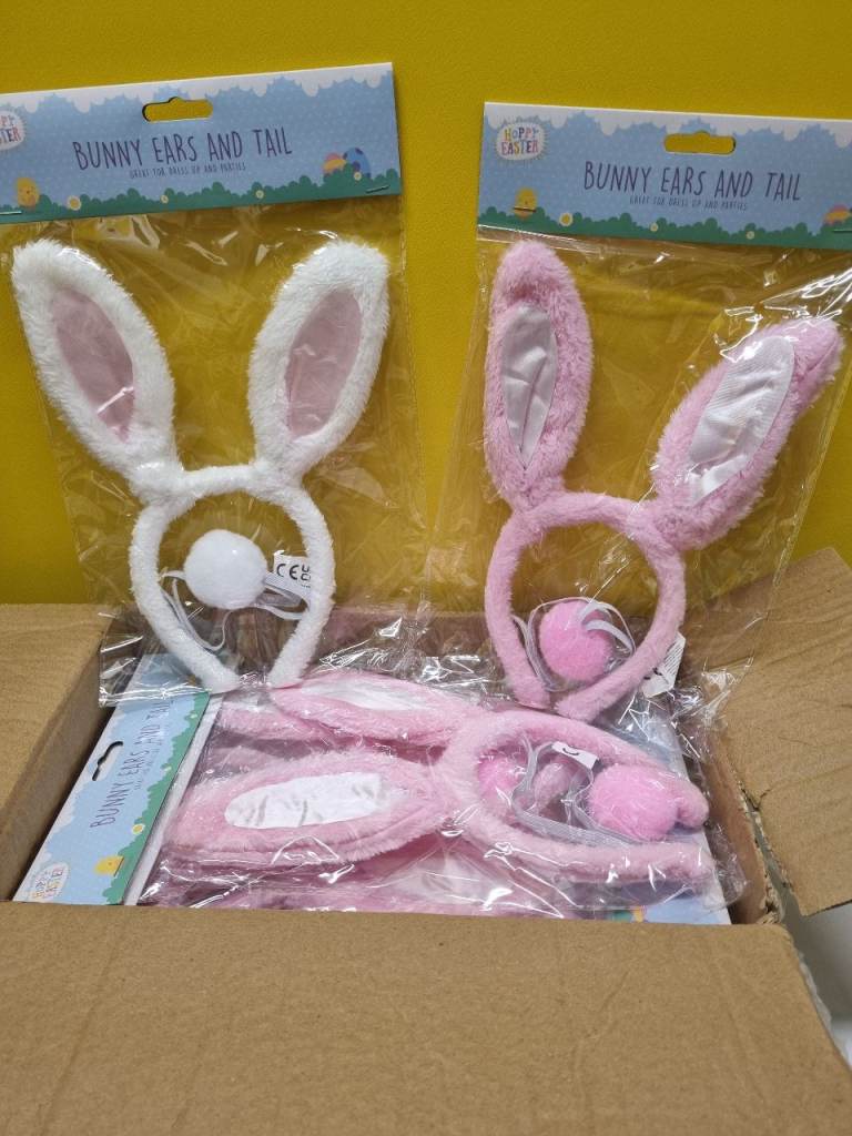 X 15 bunny ears and tail