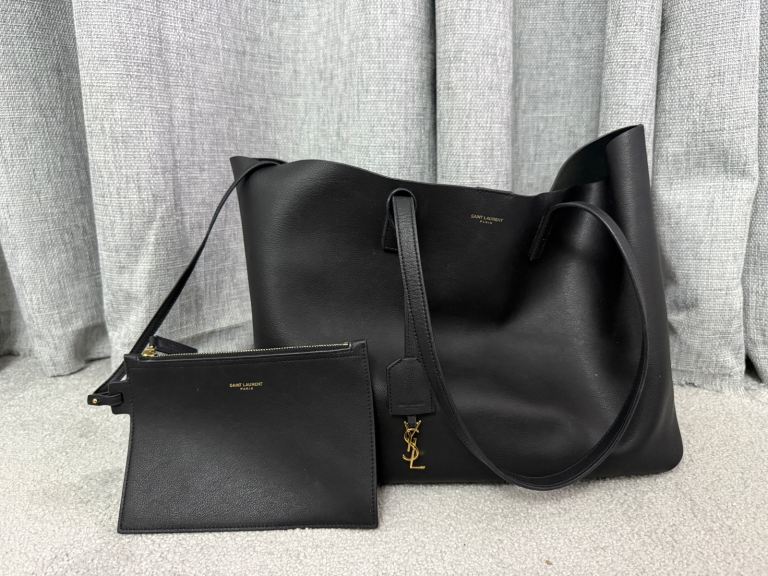YSL Saint Laurent Leather Shopper Bag 