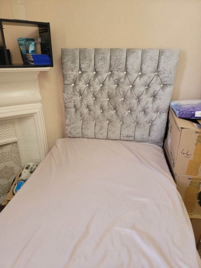 Single bed full size headboard and mattress