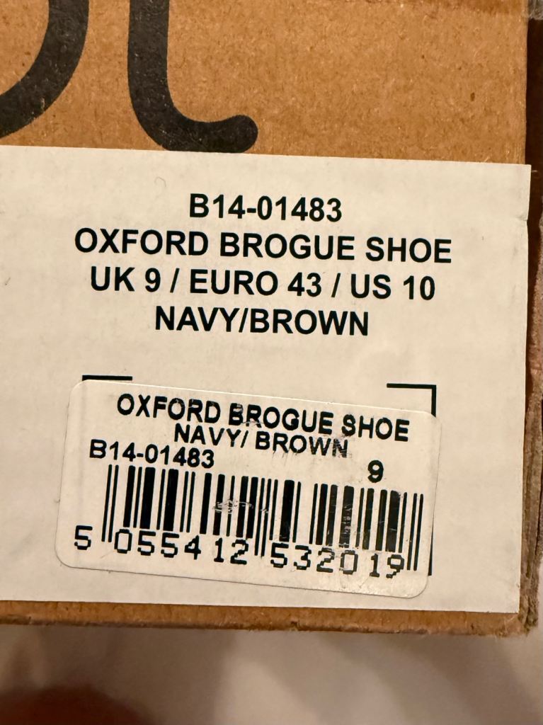 Redfoot Oxford Brogue Shoe UK 9