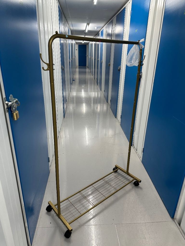 Clothing rail gold colour storage rails hanging rail 