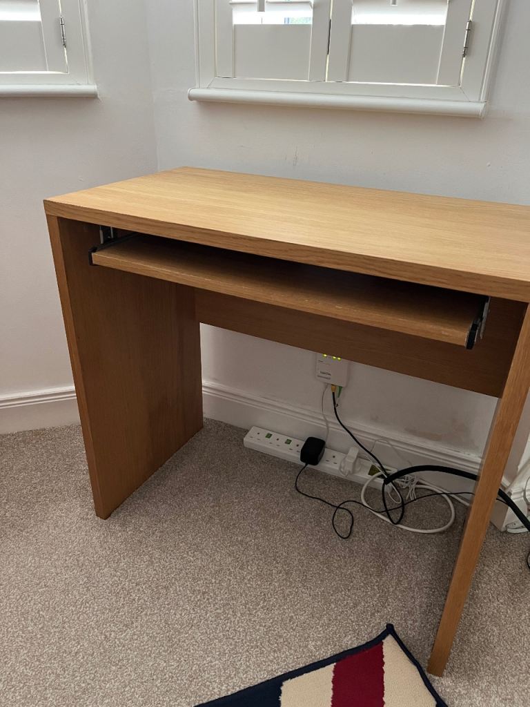 Abacus by John Lewis, Light oak, Wooden Desk with Pull-Out Keyboard Tray – Good Condition