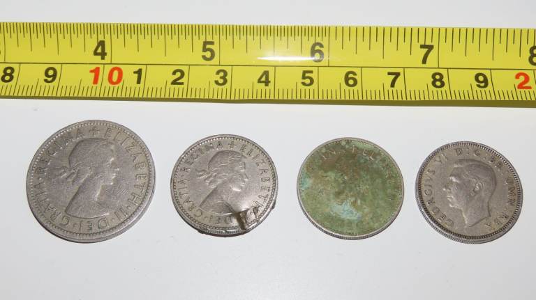 Collectable Coins UK British Old Shilling 2, 1, 1, 1 Rare Various Old Assorted Vintage Collectors