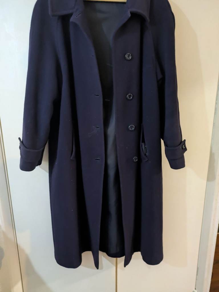 100% wool coat very dark blue