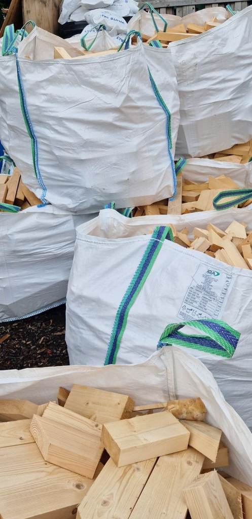 Bags of Clean Off-Cut Wood Blocks for Kindling or Craft