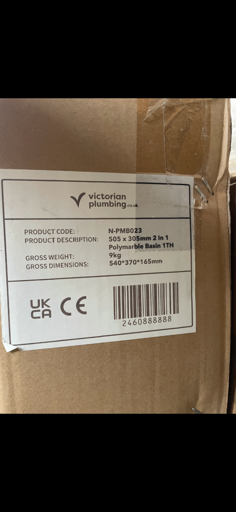 Polymarble Basin 1 Taphole 