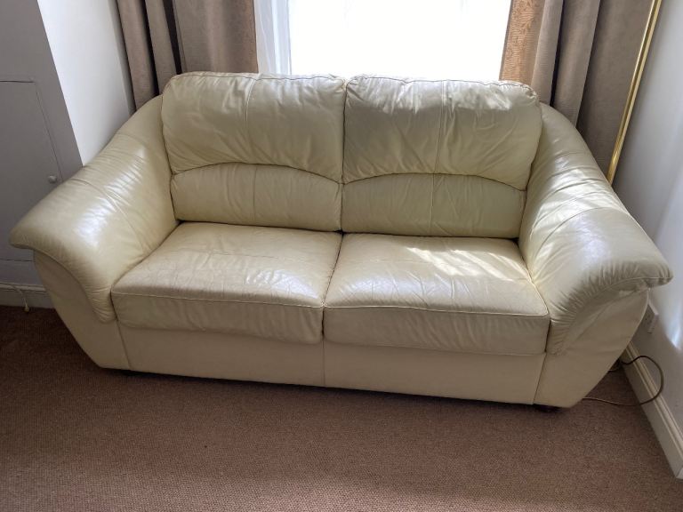 Leather bed settee