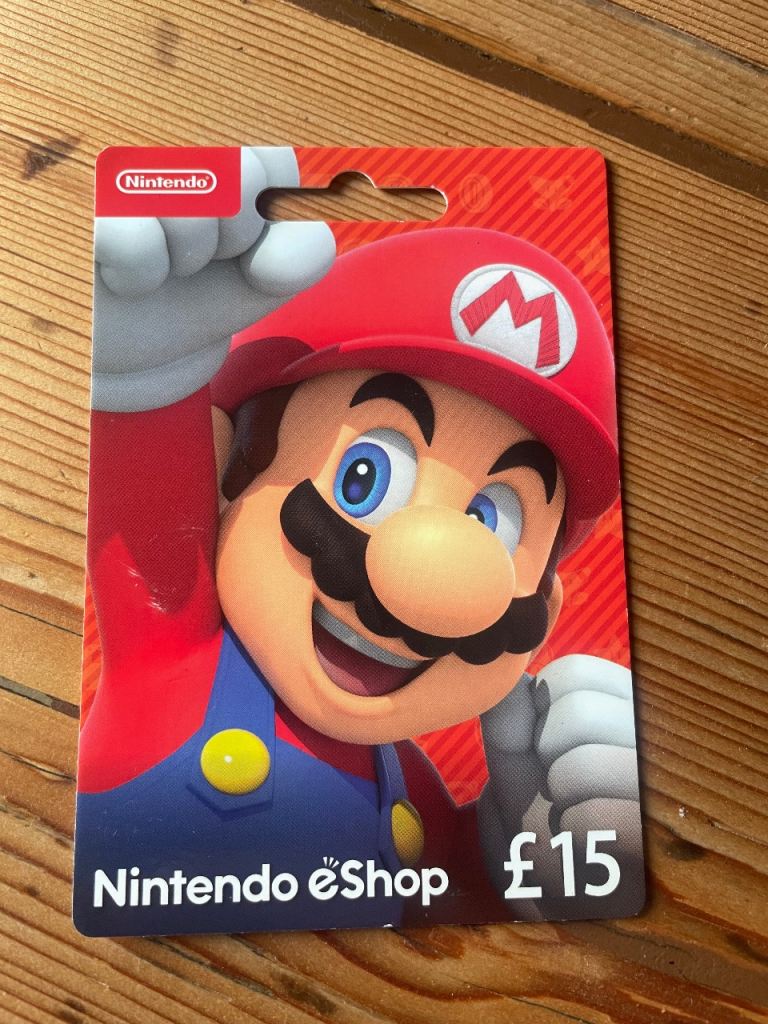 Nintendo eShop £15 Gift Card - Brand New, Unscratched