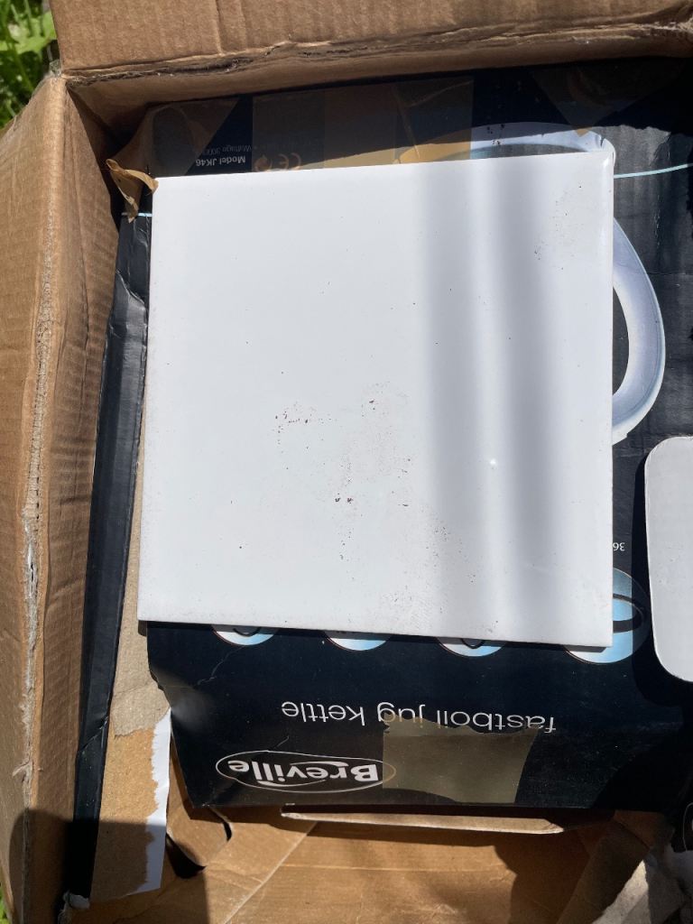 White Ceramic Tiles – Approx. 20 Available, Fair Condition