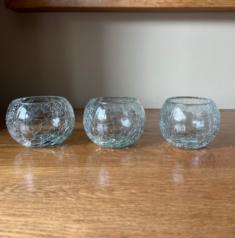 Glass tea lights