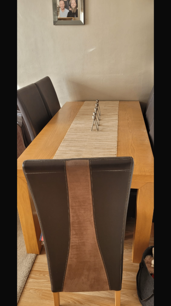 Dining table and chairs 