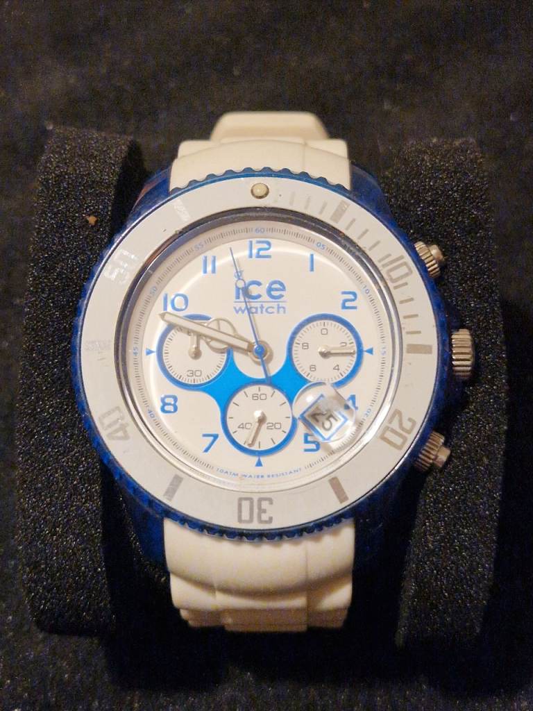 Ice-Watch Chronograph - White/Blue - 10ATM Water Resistant