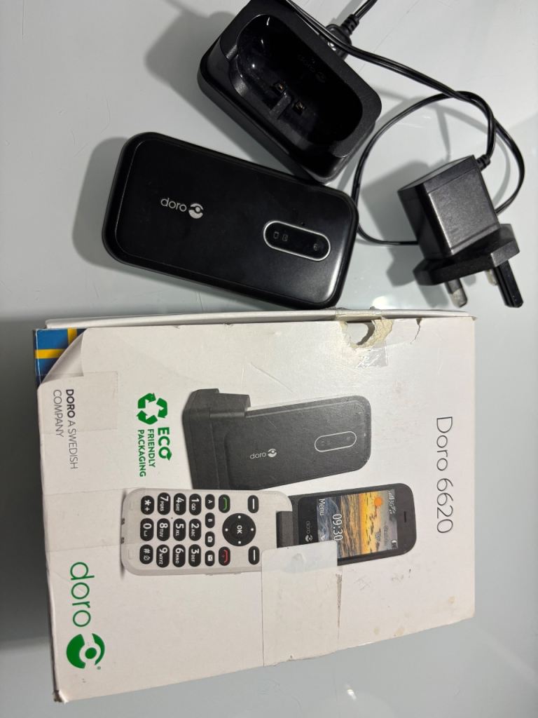 Doro 6620 Flip Mobile Phone - Great for Calls and Texts