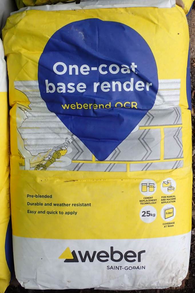Weber One Coat Base Render - 25kg per sack - 6 sacks available