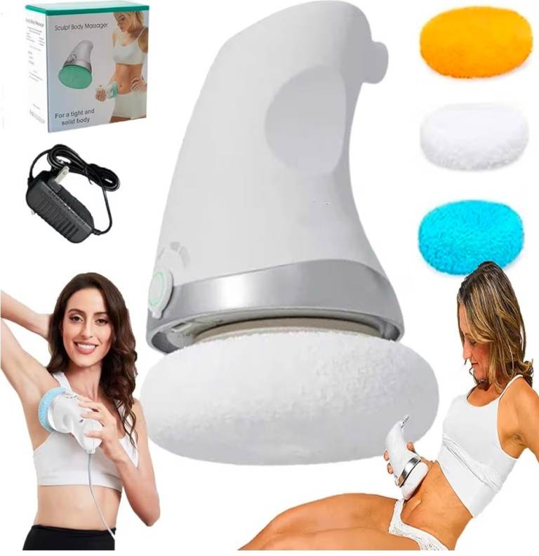 Body Sculpt Massager with 3 Pads & Power Adapter