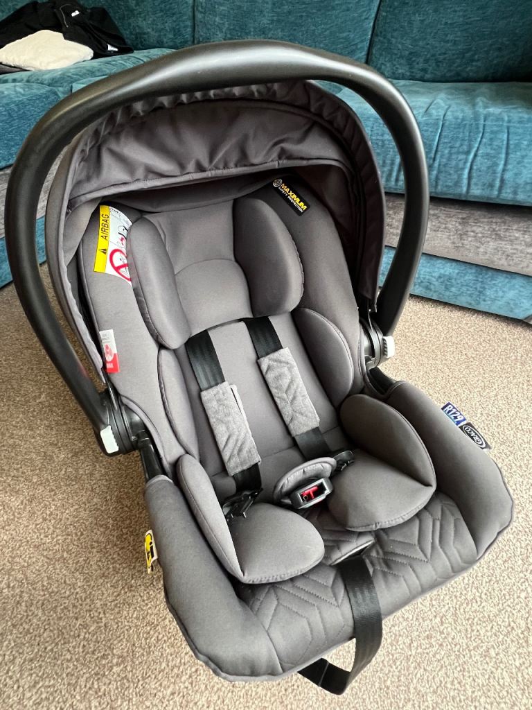 image for Graco Near2Me Trio 3-in-1 Travel System Bundle with SnugEssentials Car Seat and ISOFix Base Heather