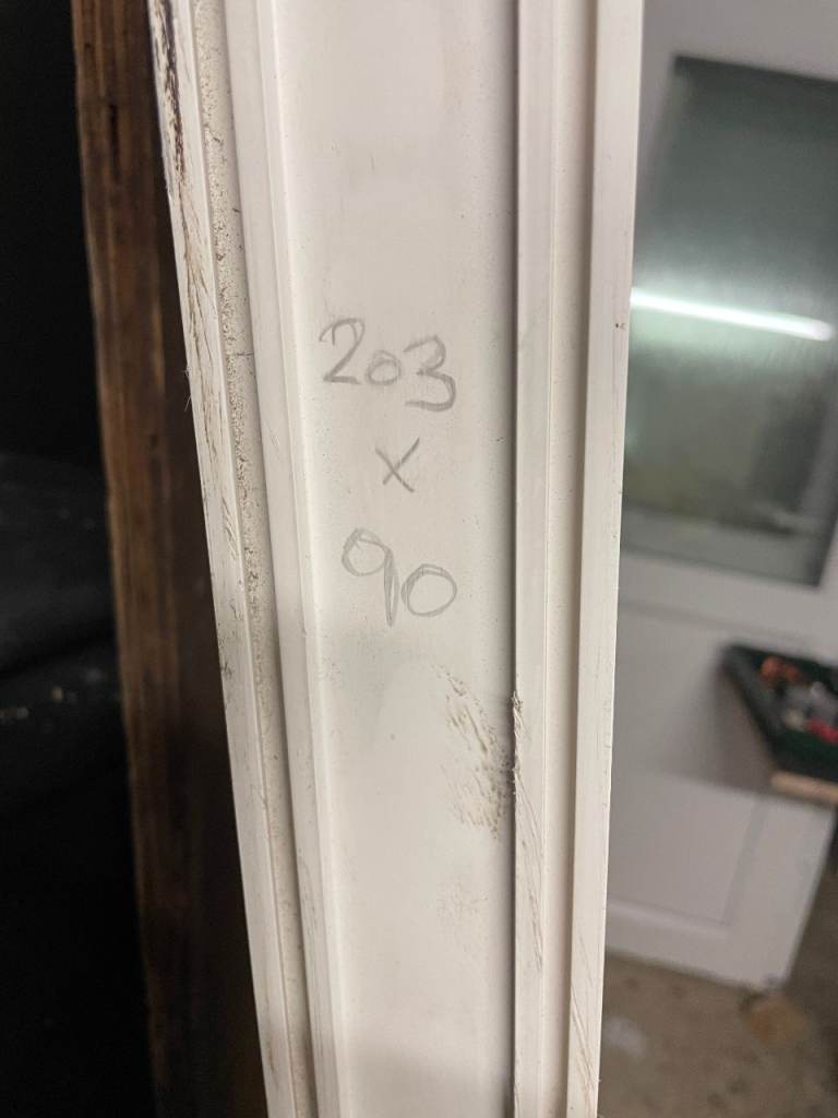 UPVC DOOR 203 x 90 cm - UPVC DOUBLE GLAZED DOOR - CLEAR TOUGHENED GLAZING (REF: DX203)