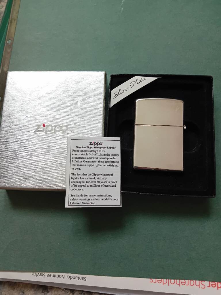 Zippo silver plated lighter