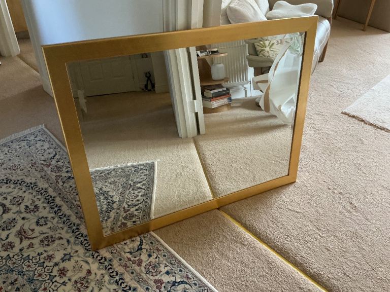 Beautiful Mirror with wooden gold frame