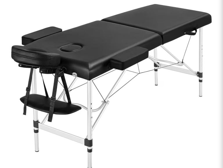 Black Massage Table / Therapy Couch - Good Condition
