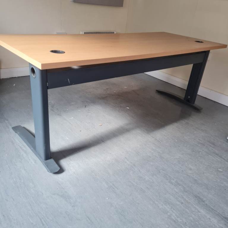 2 metre beech office desk 