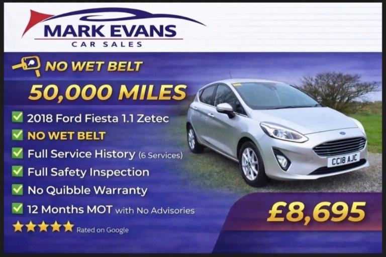 2018 Ford Fiesta 1.1 Zetec 5dr HATCHBACK Petrol Manual