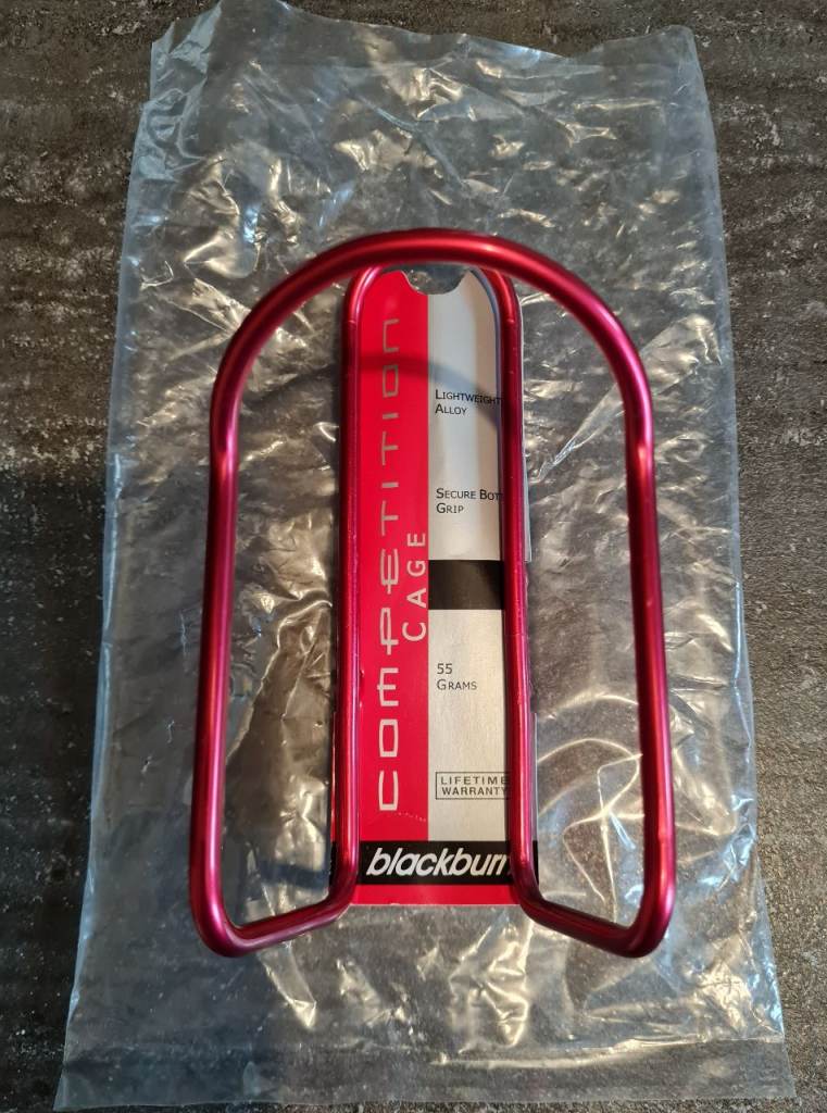 Blackburn Competition Bottle Cage Red Lightweight Alloy Secure Grip 55 Grams