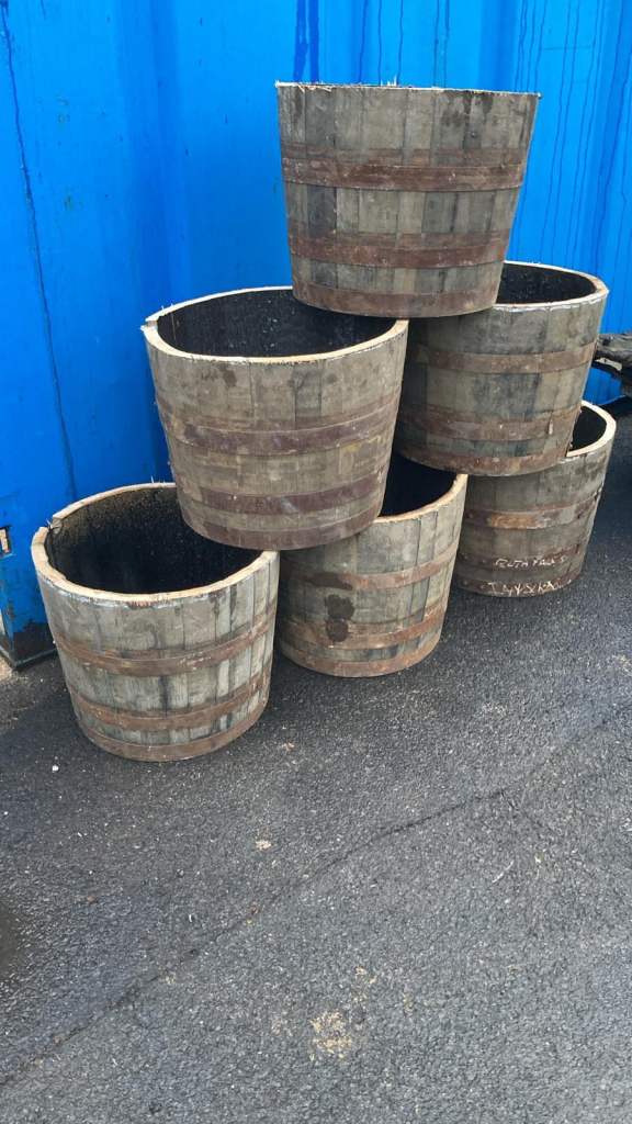 Fantastic RARE Small Half Barrel Planter Quarter Cask Pot Tub Oak - Delivery