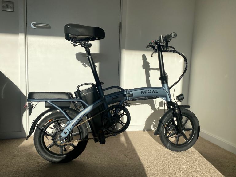 Minal M2 Grey Folding Electric Bike E-Bike 350W Motor 48V 15AH Battery 35km/h New