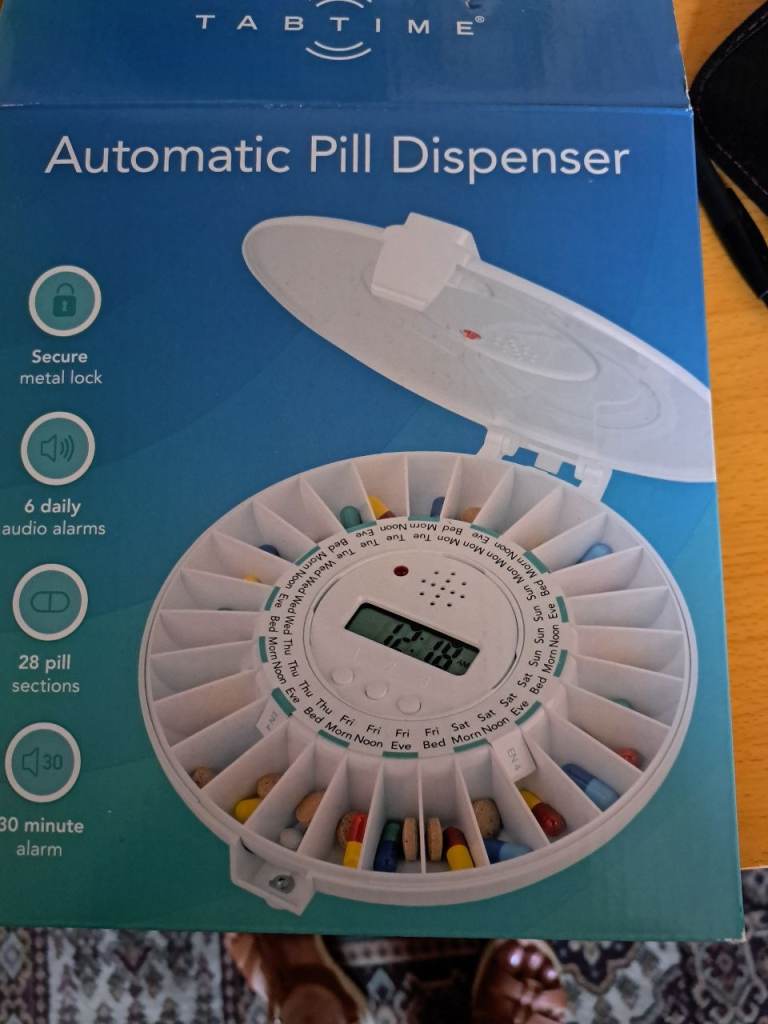 TABTIME Automatic Pill Dispenser – New, Unused