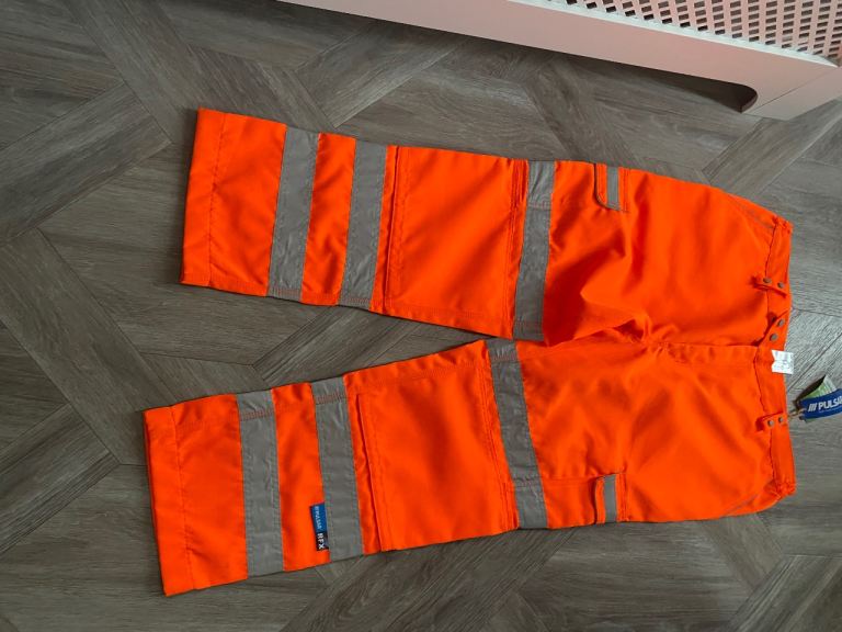 Pulsar High Visibility Warning Trousers – Orange, New with Tags