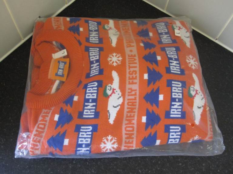 Irn-Bru Snowman Design Christmas Jumper (Large Size)
