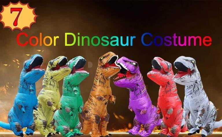 Inflatable Jungle Lord Dinosaur Fancy Dress Carnival Costume In Green £33RRP