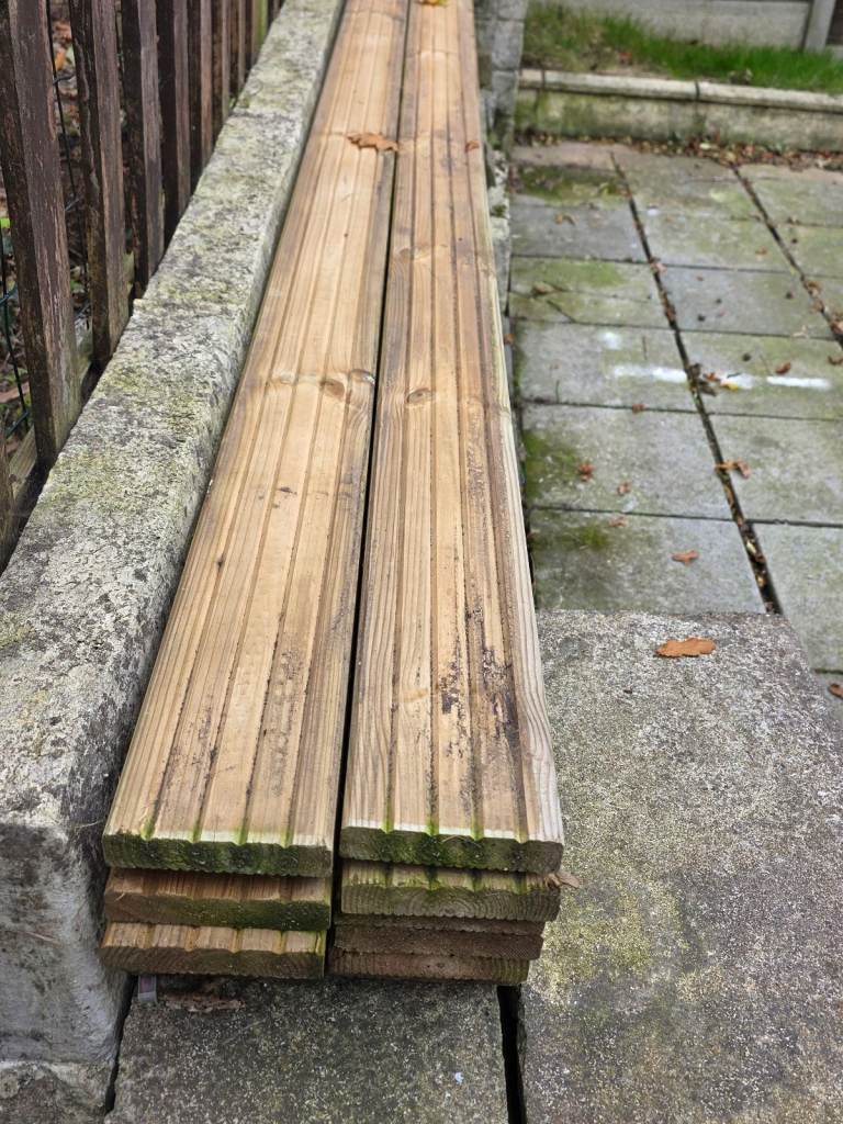 12 lengths unused Decking wood 3.6 metres new
