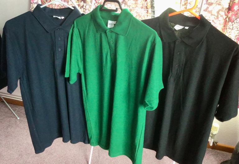 NEW Polo Shirts men’s size M. 3 colours. FIFTH of SHOP PRICE - Only £2 each !!!