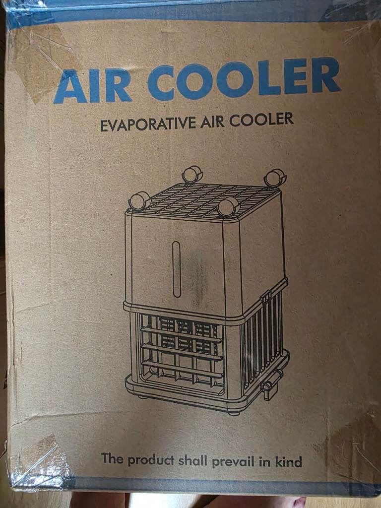 Portable Evaporative Air Cooler 12L 4-in-1 35dB 3-Speed 120° Oscillation Space-Saving 70W