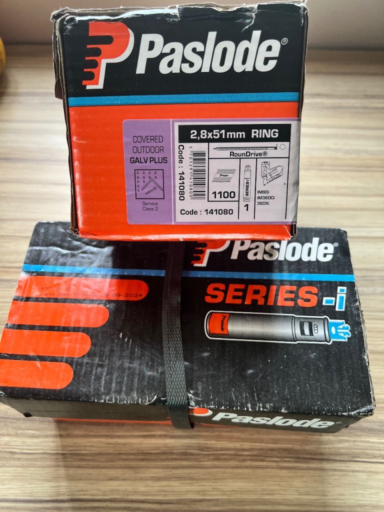 Paslode 2.8x51mm Ring Nails - NEW, Box of 1100