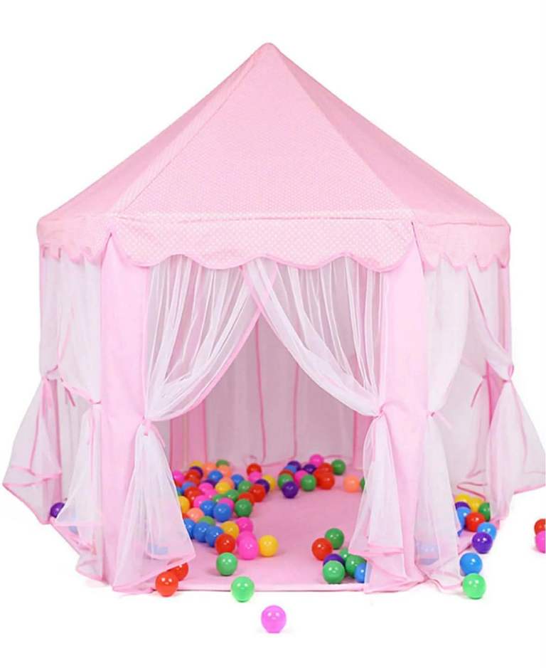 pink play tent