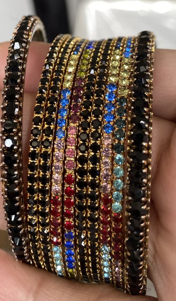 Bangles in Multi Coloured Stones 