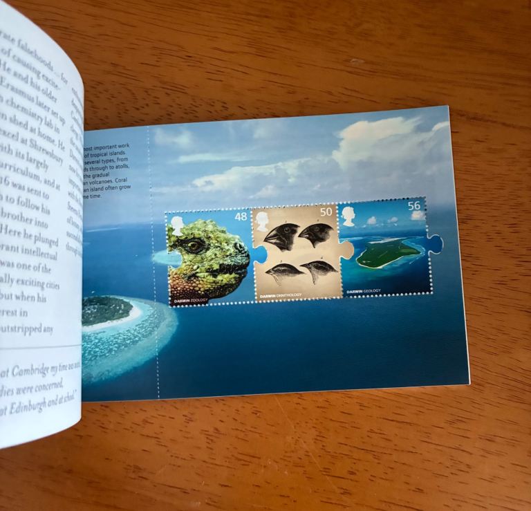 Royal Mail Book Of Stamps commemorating Charles Darwin