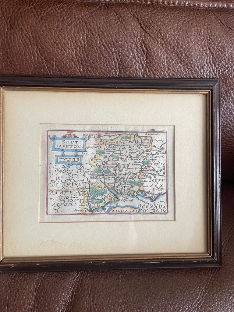 17th century double sided Southampton map