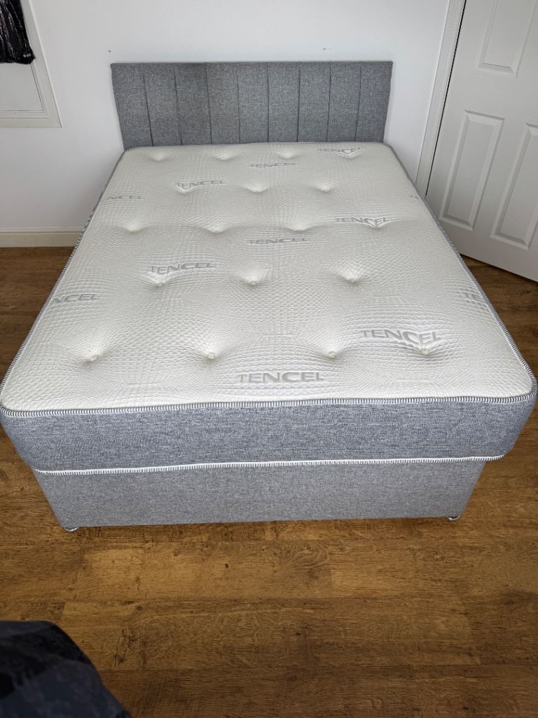 REDUCED! Double Divan Bed With Mattress And Headboard