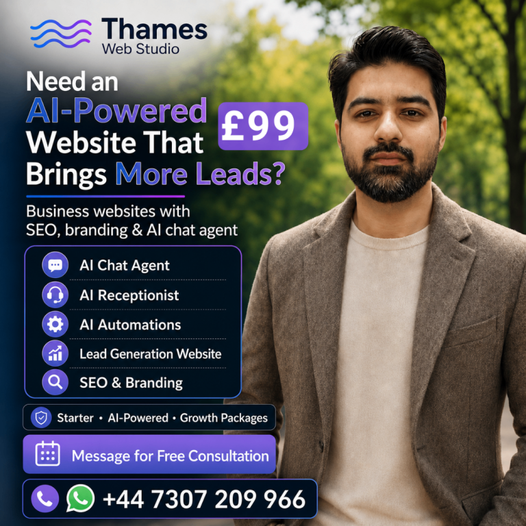 AI-Powered Website Design £99 | SEO, Google Profile, Graphic Design & n8n AI Automation
