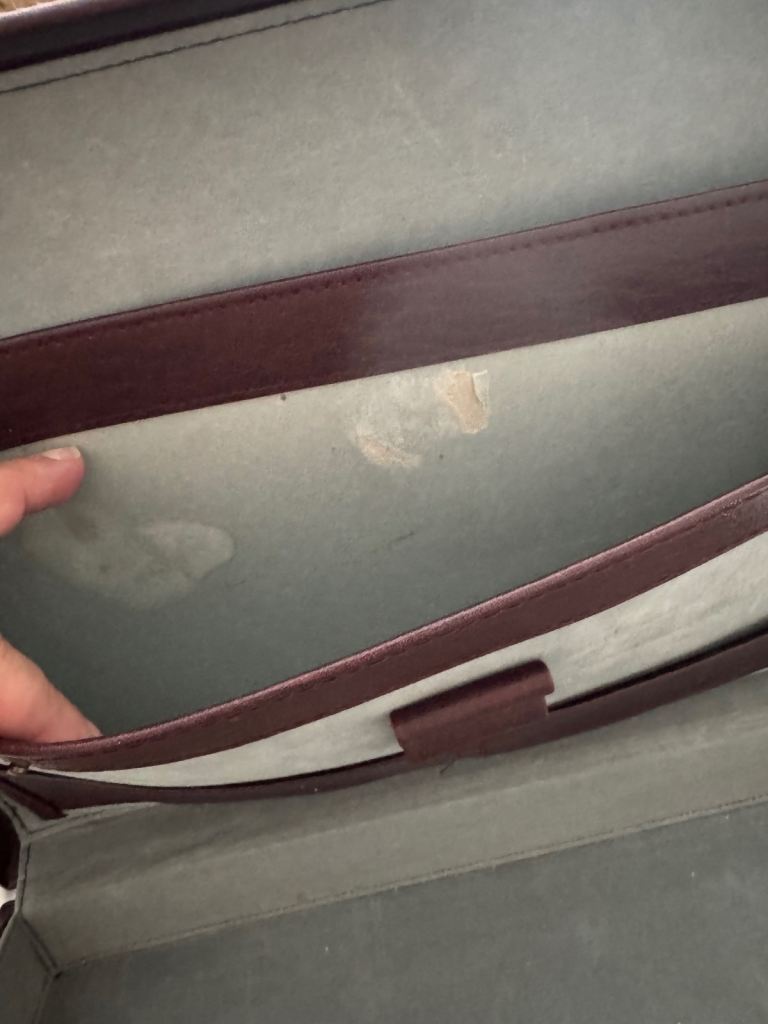 Leather look briefcase