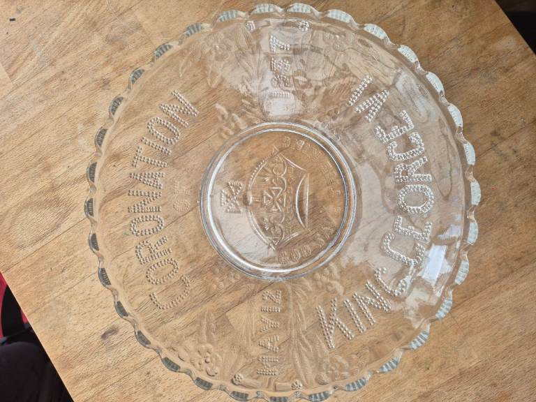 Glass dish King George VI coronation