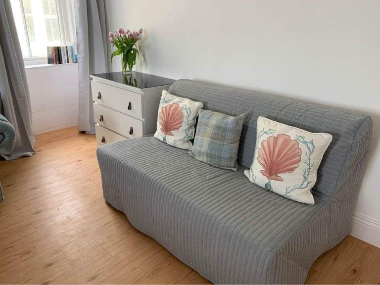 sofabed modern comfort ikea lycksele couch futon sofa double bed chunky mattress deep seats & back