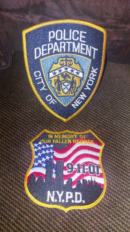 NYPD (New York Police Dept.) Patch +  NYPD - 9/11  Heroes Remembrance Patch. - Both NEW.