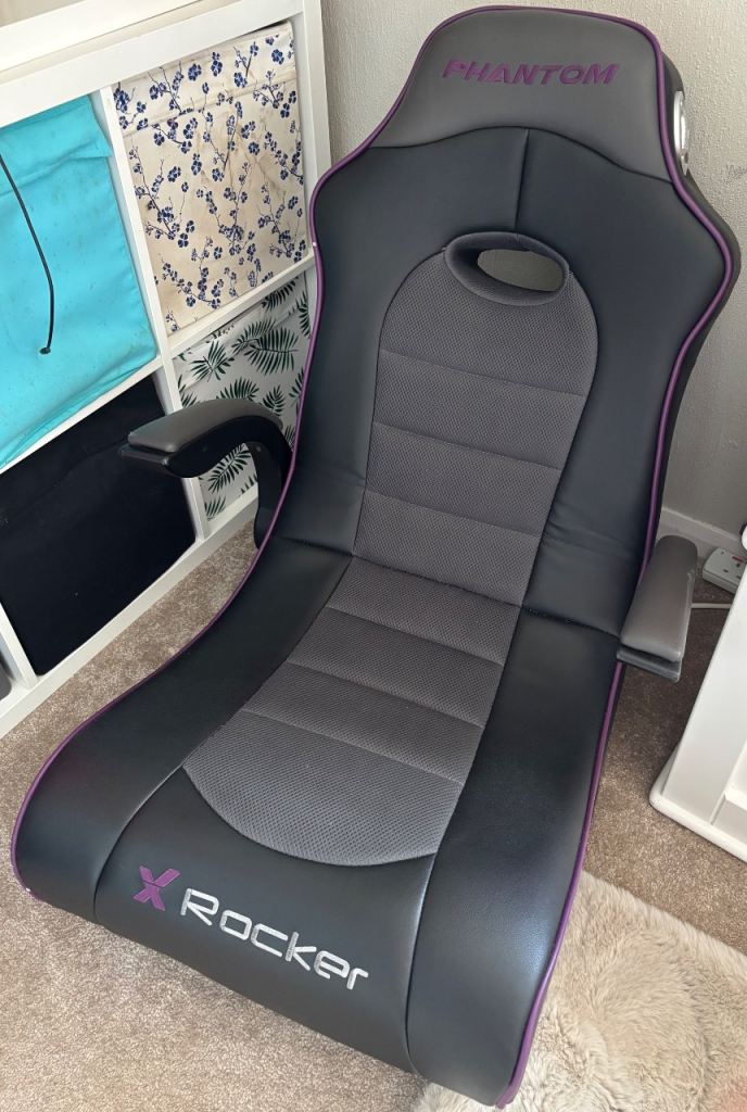 X Rocker Phantom Gaming Chair – Black/Grey, Good Condition