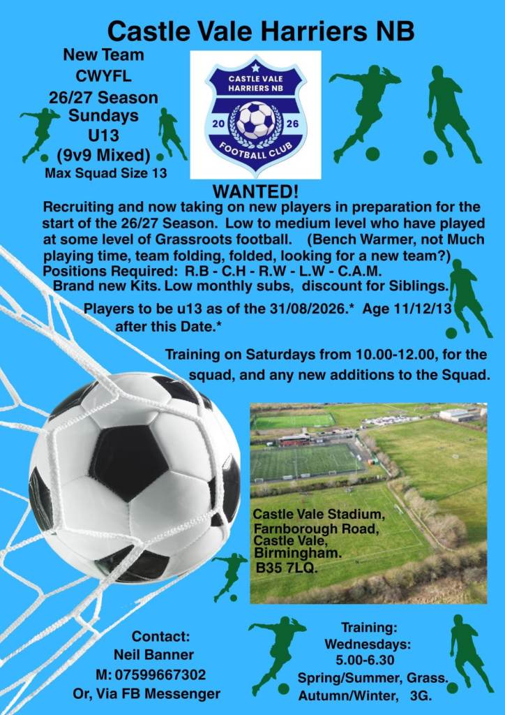 Outfield Players Wanted.   u13  Year 7/8.  26/27 Season.