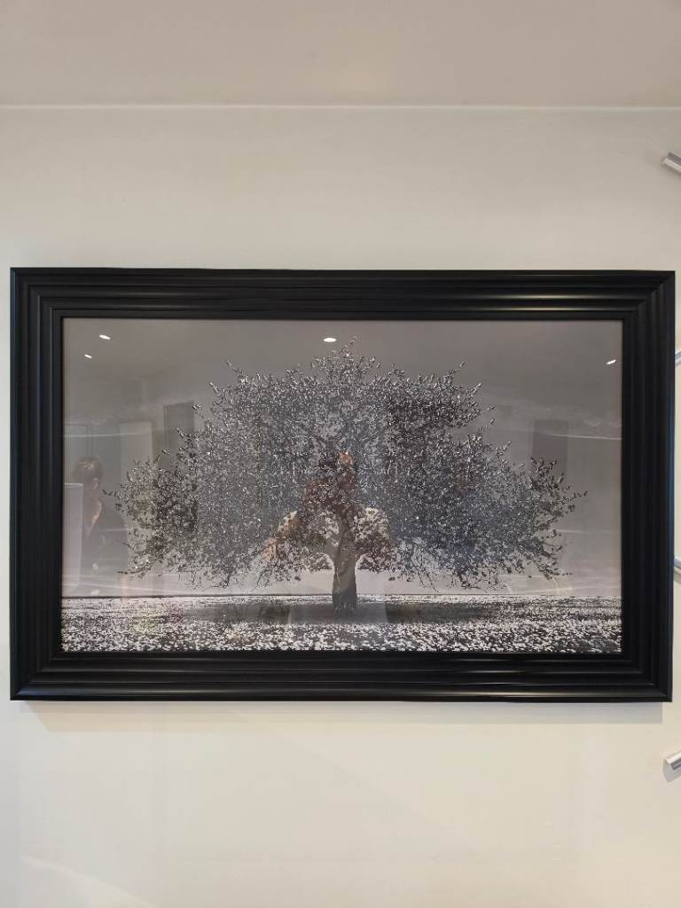 Cherry Tree Black Framed Art Swarovski Crystals Picture Frame 